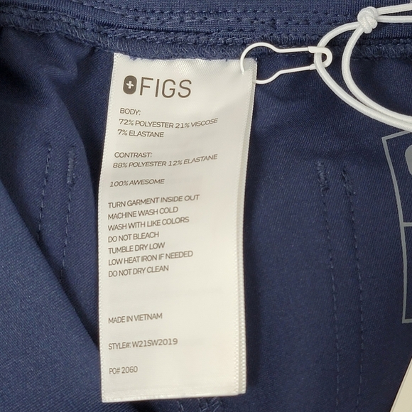 Figs Navy Yola With Yoga High Waisted Waistband Skinny Scrub Pants Sz XS NEW - Picture 13 of 16